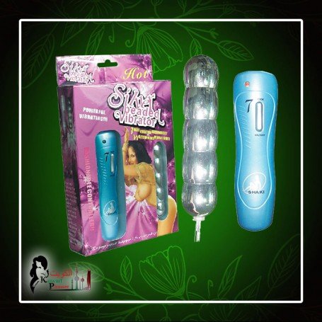 Silver Beaded Anal Vibrator-BIG AD-011