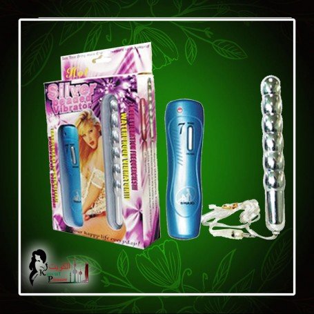 Silver Beaded Anal Vibrator AD-012