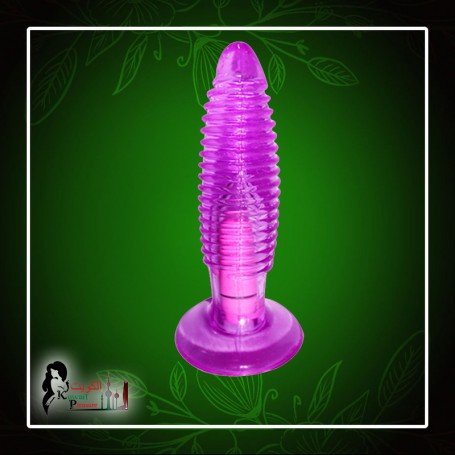 Purple Jelly Anal Vibrating Butt Plug With Suction Cup AD-024