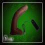 Big Bent 10" Realistic Vibrator Suction Cup Chocolate Dong Vibrator RSV-075