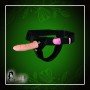 LeLuv 6.5” Male Hollow Vibrating Strap On SO-010